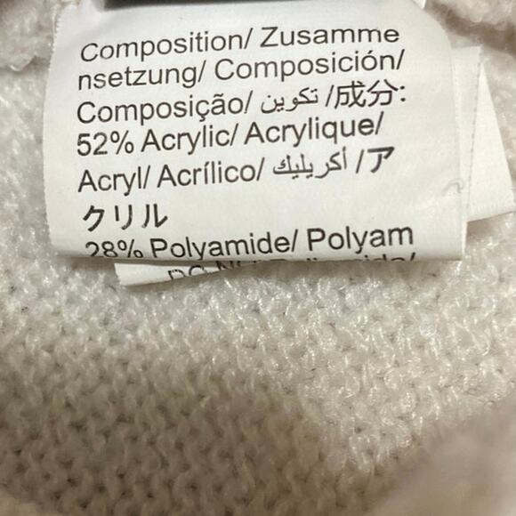 Shein White Floral Embroidered Turtleneck Long Sleeve Sweatshirt Sweater Top 4 - Picture 5 of 5